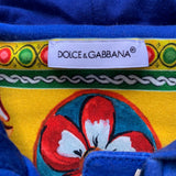 Dolce & Gabbana Yellow And Blue Mosaic Print Hooded Top: 9-10 Years