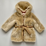 Chloé Light Tan Faux Fur Hooded Coat: 2 Years