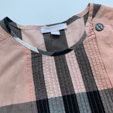Burberry Pink Heritage Check Short Sleeve Dress: 10 Years