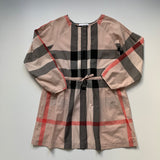 Burberry Pink Heritage Check Dress With Pintuck Detailing: 10 Years