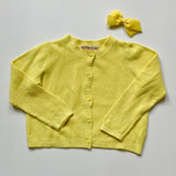 Bonpoint Yellow Cotton Cardigan: 2 Years