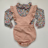 Tocoto Vintage Dusty Pink Cord Romper: 2 Years