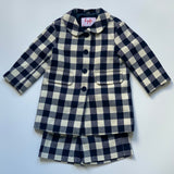Il Gufo Blue And White Check Coat: 2 Years