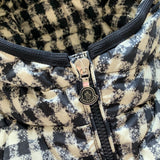 Moncler Girls Black And White Houndstooth Cape secondhand used preloved 