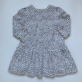 Bonpoint Black And White Heart Print Dress: 6 Years