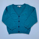 Marie-Chantal Turquoise Cotton Mix Cardigan: 3 Years