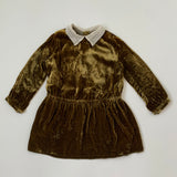Bonpoint Chartruese Velvet Dress With Lace Collar: 4 Years