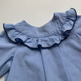 Jacadi Blue Chambray Blouse With Frill: 24 Months