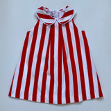 Jacadi Red And White Stripe Dress With Collar: 3 Years