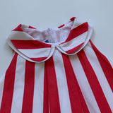 Jacadi Red And White Stripe Dress With Collar: 3 Years