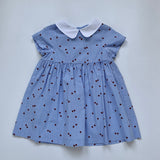 Jacadi Blue Chambray Dress With Ladybird Print: 3 Years