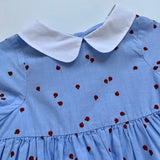 Jacadi Blue Chambray Dress With Ladybird Print: 3 Years