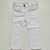 Jacadi White Jeans With Bows: 24 Months