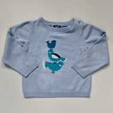 Jacadi Blue Cotton Sweater With Bird Motif: 36 Months