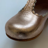 Jacadi Rose Gold Leather T-Bar Shoes: Size EU 23