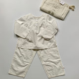 Bonpoint White Cotton Pyjamas With Lace Trim: 2 Years (Brand New)