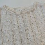 Marie-Chantal Cream Cable Knit Cotton Jumper: 4 Years