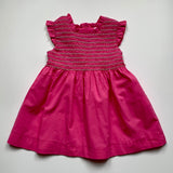 La Coqueta Hot Pink Dress With Smocking: 2 Years