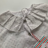 La Coqueta White And Silver Blouse With Collar: 18 Months (Brand New)