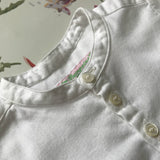 Bonpoint White Cotton Shirt With Mandarin Collar