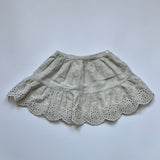 Bonpoint Oatmeal Skirt With Broderie Anglaise Trim: 4 Years (Brand New)