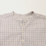 Bonpoint Pale Check Collarless Shirt: 18 Months