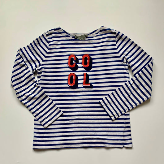 Bonpoint Blue And White Stripe Top : 8 Years