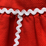 La Coqueta Red Dress With White Rick-Rack trim: 2 Years
