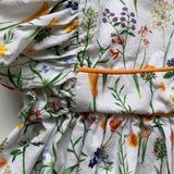 La Coqueta Floral Print Dress With Orange Trim: 3 Years