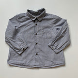 Bonpoint Check Cotton Shirt With Collar: 18 Months