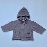 Bonpoint Mulberry Cotton Hooded Cardigan: 2 Years