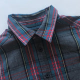 Bonpoint Grey, Red And Green Check Shirt: 3 Years