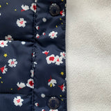 Petit Bateau Navy Floral Padded Coat: 12 Months