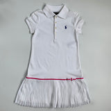 Ralph Lauren White Polo Dress With Pleat Skirt: 7 Years