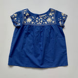 Bonpoint Royal Blue Peasant Embroidered Top: (4 Years)