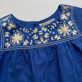 Bonpoint Royal Blue Peasant Embroidered Top: (4 Years)