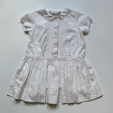 Bonpoint White Cotton Dress With Lace Trim: 4 Years