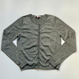 Bonpoint Grey Fine Wool Cardigan With Star Buttons: 12 Years