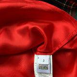 Dolce & Gabbana Red Wool Tartan Dress: 3 Years