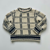 Bonpoint black and cream alpaca chunky knit secondhand used preloved 