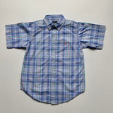 Ralph Lauren Pale Blue Short Sleeve Check Shirt: 6 Years