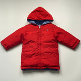 Boys Ralph Lauren red down filled coat secondhand used preloved 