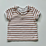Petit Bateau Rose Gold And White Stripe Top: 3 Months