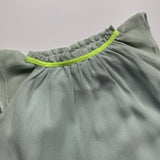 Marie-Chantal Aqua Silk Dress With Neon Trim: 12 Months