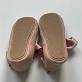 Veb Pink Suede Ballet Style Shoes With Ribbon Ties: Size 24