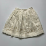 Bonpoint Cream Linen Skirt With Gold Embroidery: 4 Years (Brand New)