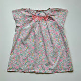 Jacadi Pink Betsy Liberty Print Blouse With Neon Trim: 8 Years