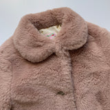 Bonpoint Dusty Pink Faux Fur Coat: 4 Years