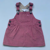 Burberry Pink Cord Dungaree Dress: 6 Months (Brand New)