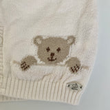 Lapinou White Cotton/ Wool Mix Bear Set: 3-6 Months